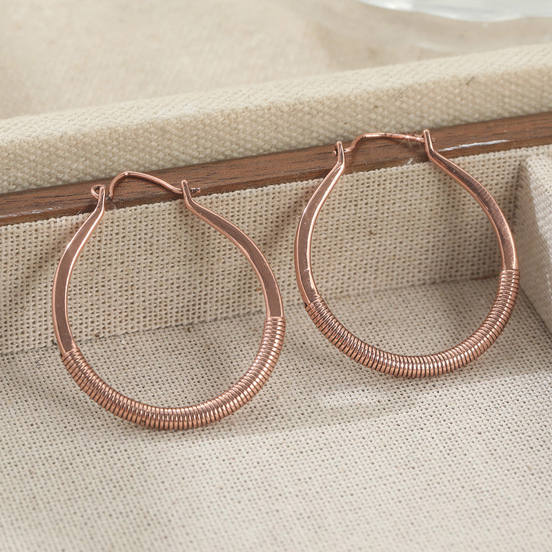 Women's Retro Large Hoop Earrings Jewelry Vera Lux