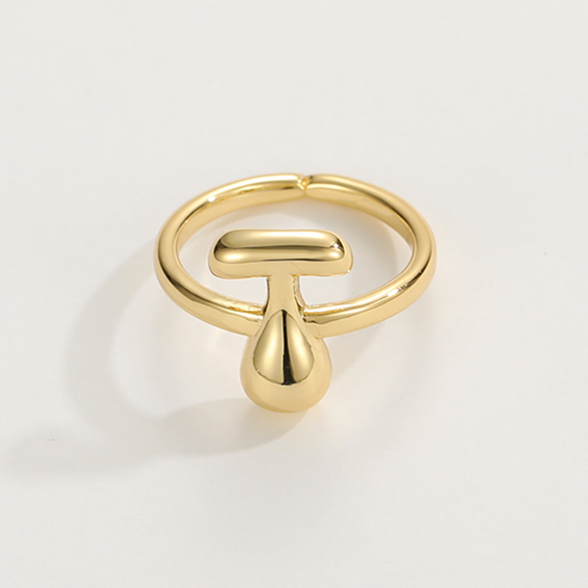 Adjustable English Letter Ring With Adjustable Opening Vera Lux