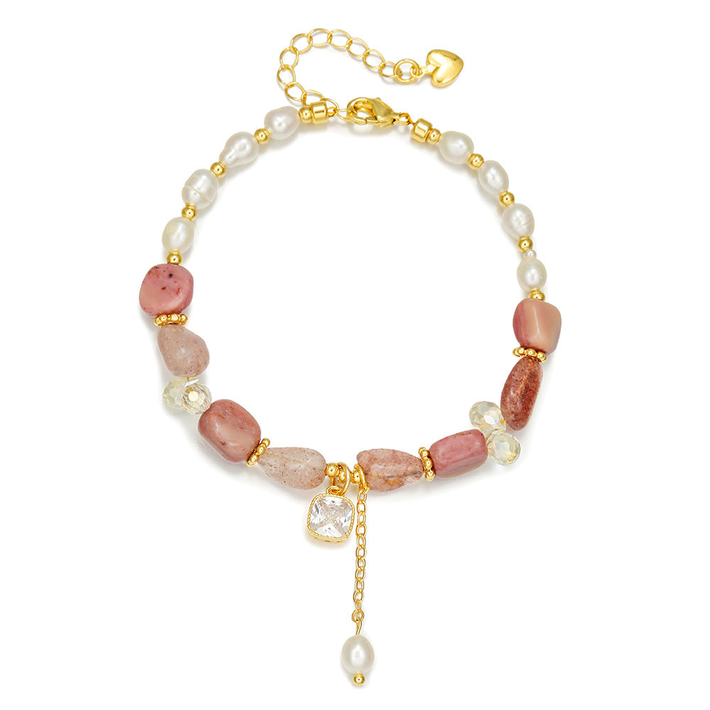 Natural Freshwater Pearl Bracelet Minimalist And Elegant Versatile Zircon Design Vera Lux