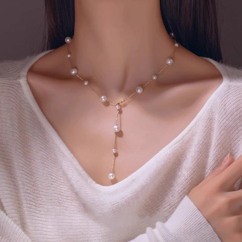 Freshwater Pearl Tassel Necklace For Women Vera Lux