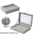 Suede Jewelry Box-Ring Cotton Model-Gray-1 piece Vera Lux