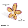 18K gold flower-shaped inlaid pearls exquisite design noble ring Vera Lux