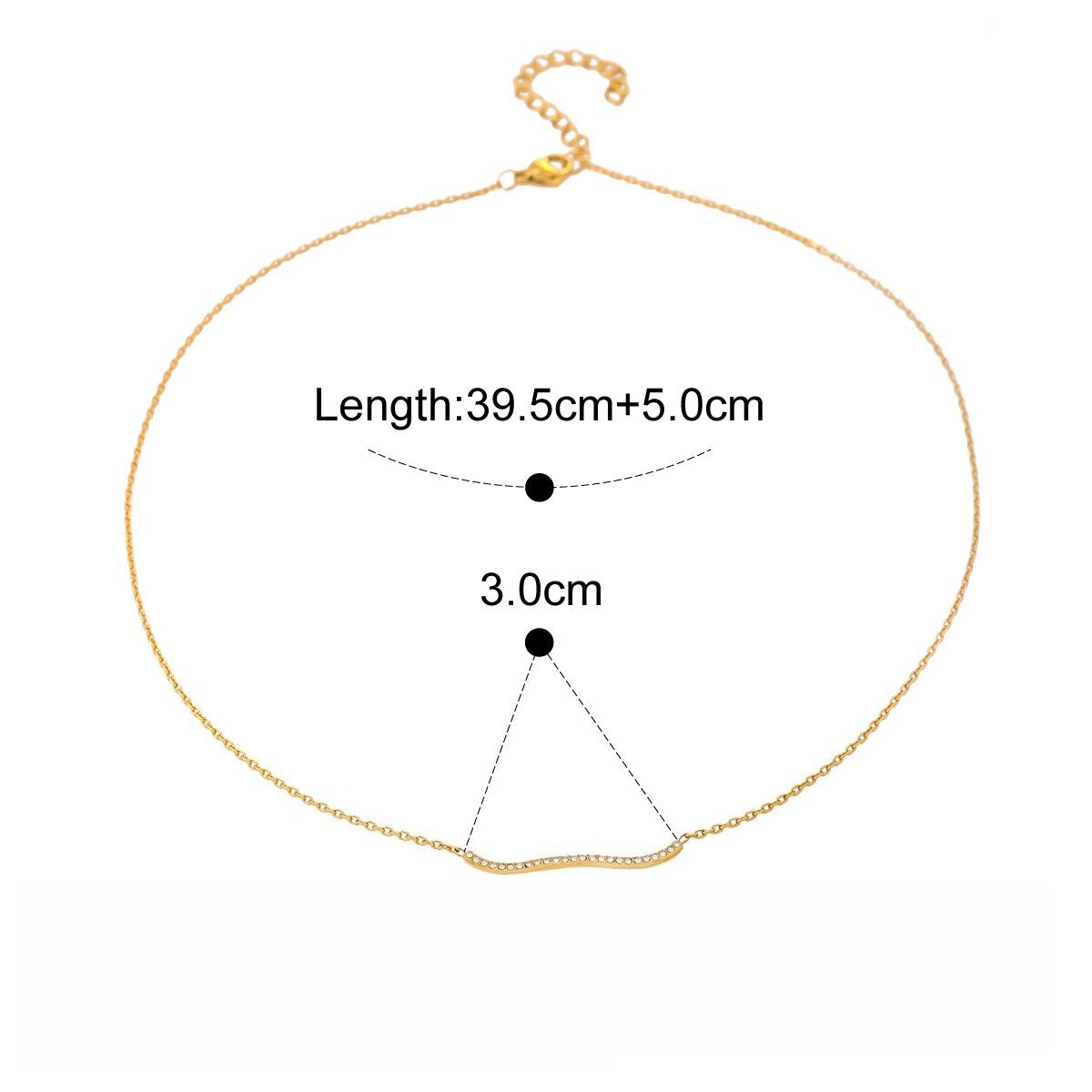 18K gold zircon four-leaf clover necklace Vera Lux