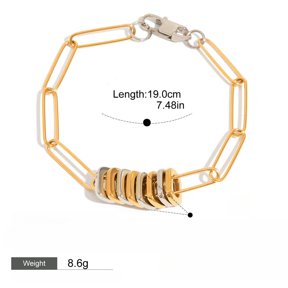 Titanium steel necklace light luxury clavicle chain bracelet Vera Lux