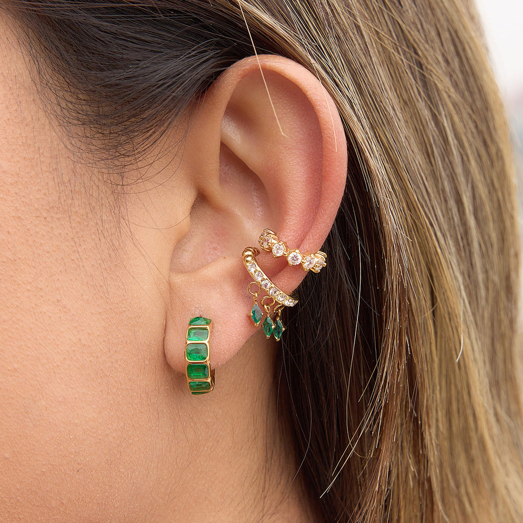 Green Zircon Hoop Earring Collection Vera Lux