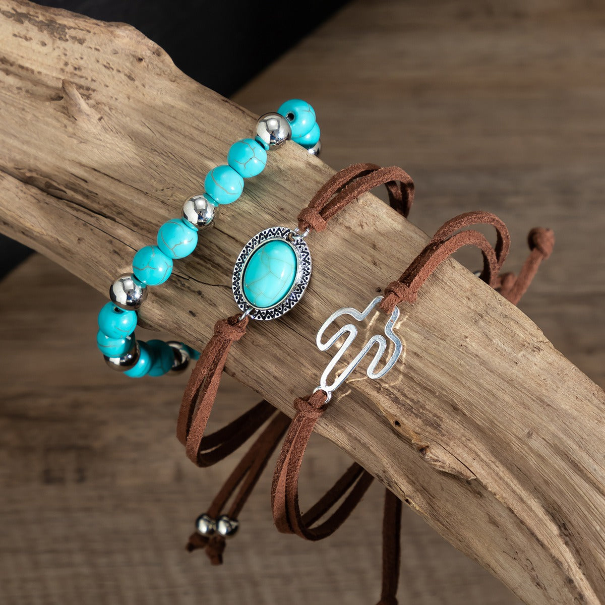 Ethnic style hand-woven gravel retro flying bird multi-layer winding leaf bracelet Vera Lux