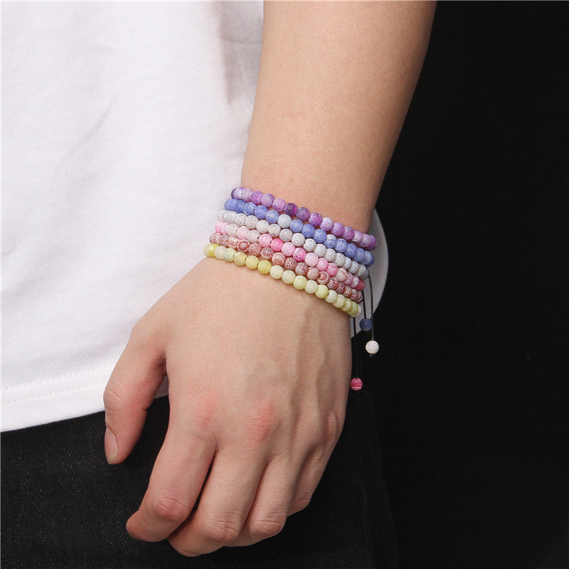 6mm Natural Stone Beads Womens Bracelet Yoga Energy Sports Vera Lux