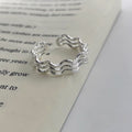 Vintage S925 Silver Women Rings, Simple Luxury Unique Design Finger Bands Vera Lux