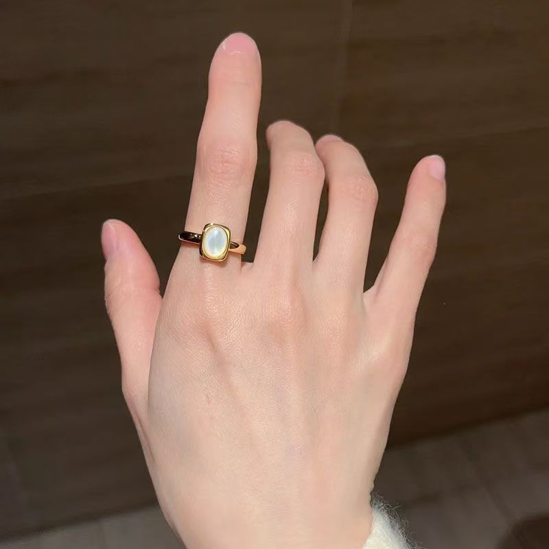 Must-Have Shell Rings For Beach Trips, Unique Niche High-End Design, Light Luxury Exquisite Fashion Statement Bands For Women Vera Lux