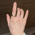 Must-Have Shell Rings For Beach Trips, Unique Niche High-End Design, Light Luxury Exquisite Fashion Statement Bands For Women Vera Lux