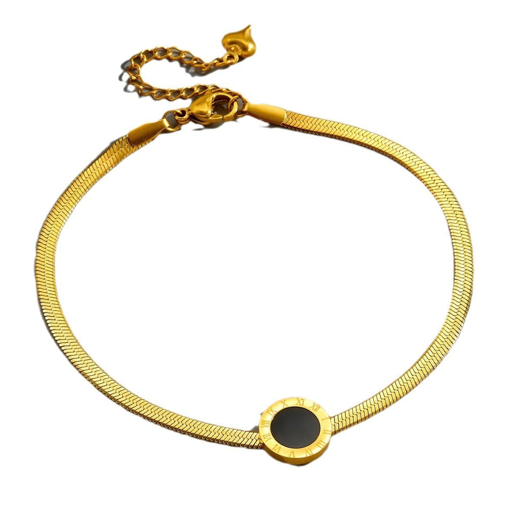 18K gold light luxury exquisite Roman numeral bracelet Vera Lux