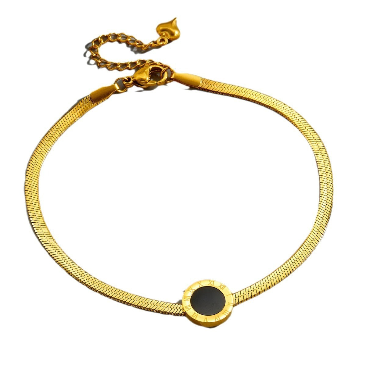 18K gold light luxury exquisite Roman numeral bracelet Vera Lux