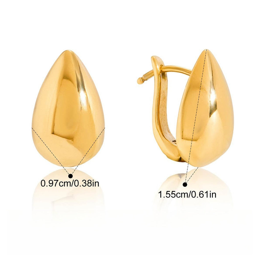 18K gold lightweight luxury and high-end style teardrop earrings Vera Lux