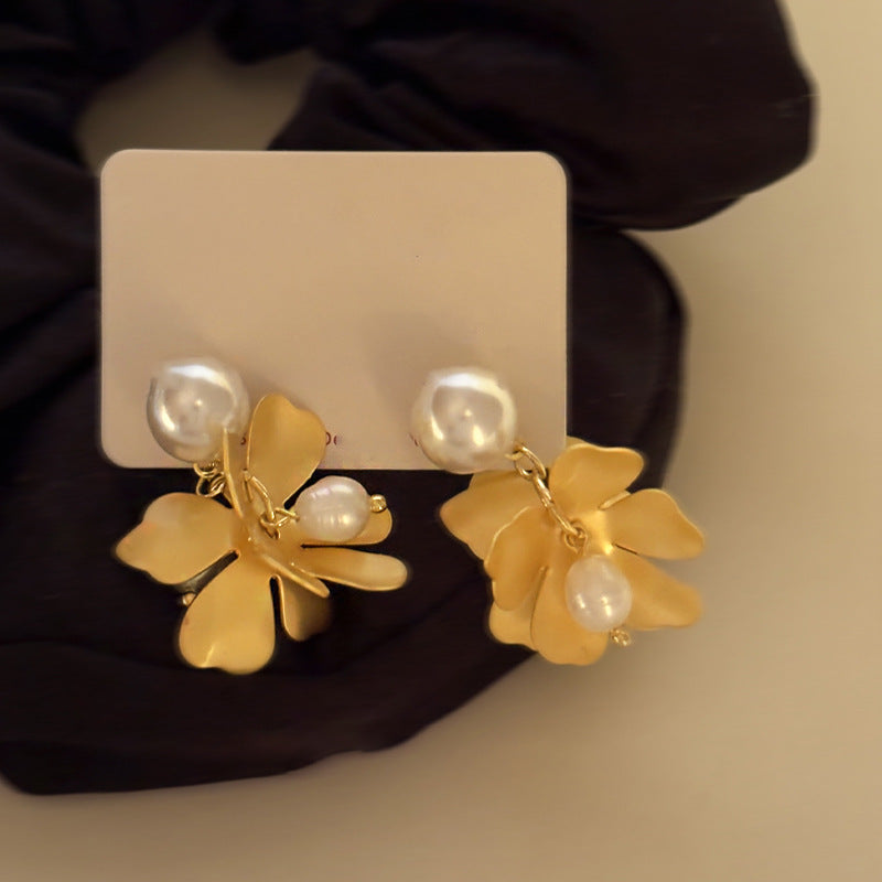 Freshwater Pearl Flower Earrings For Women Vera Lux