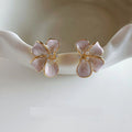 S925 Sterling Silver Needle Unique Drop-Glaze Flower Earrings For Women Vera Lux