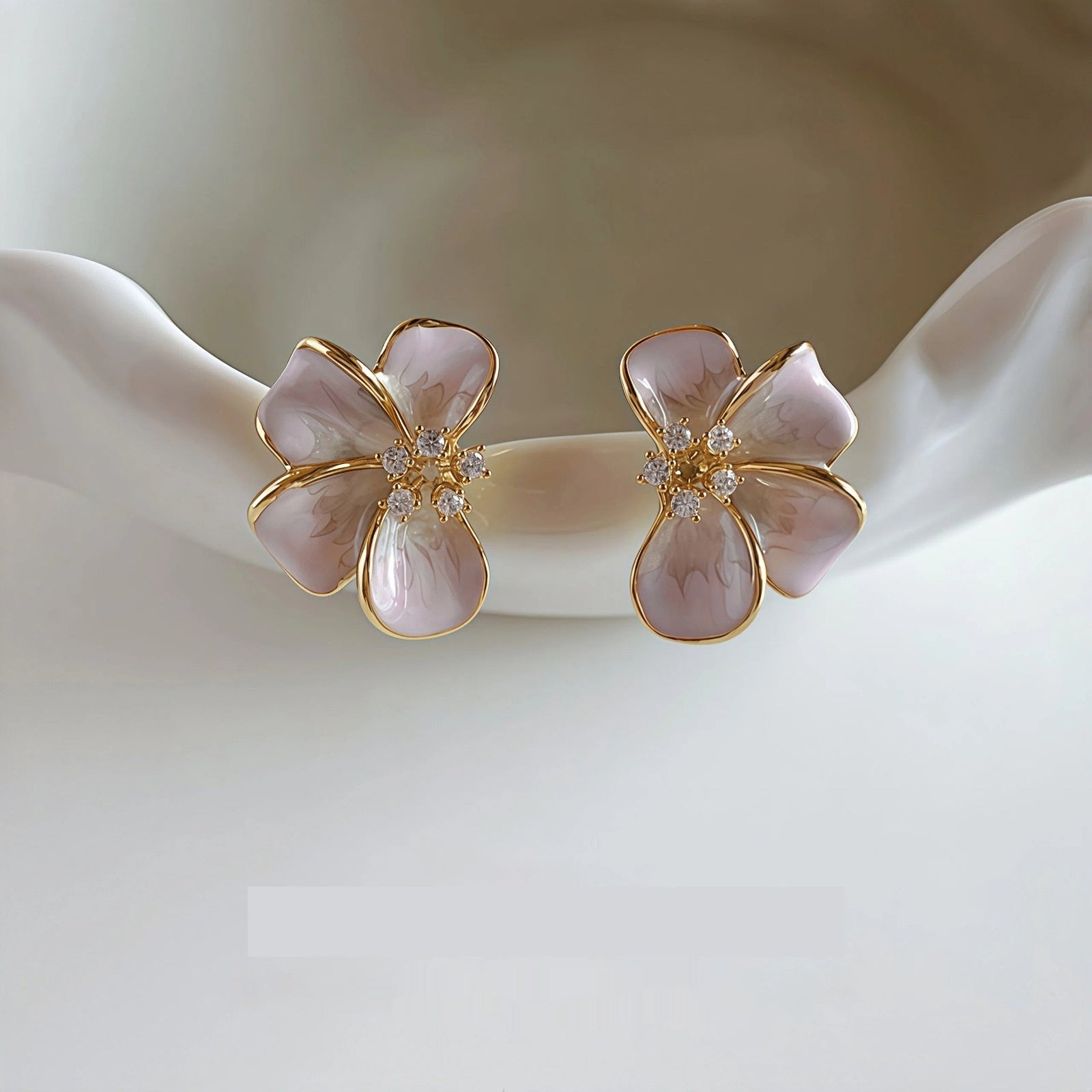 S925 Sterling Silver Needle Unique Drop-Glaze Flower Earrings For Women Vera Lux