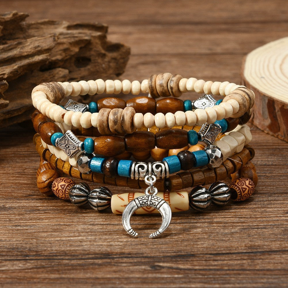 Fashionable Casual Turquoise Beaded Elastic Bracelet Vera Lux