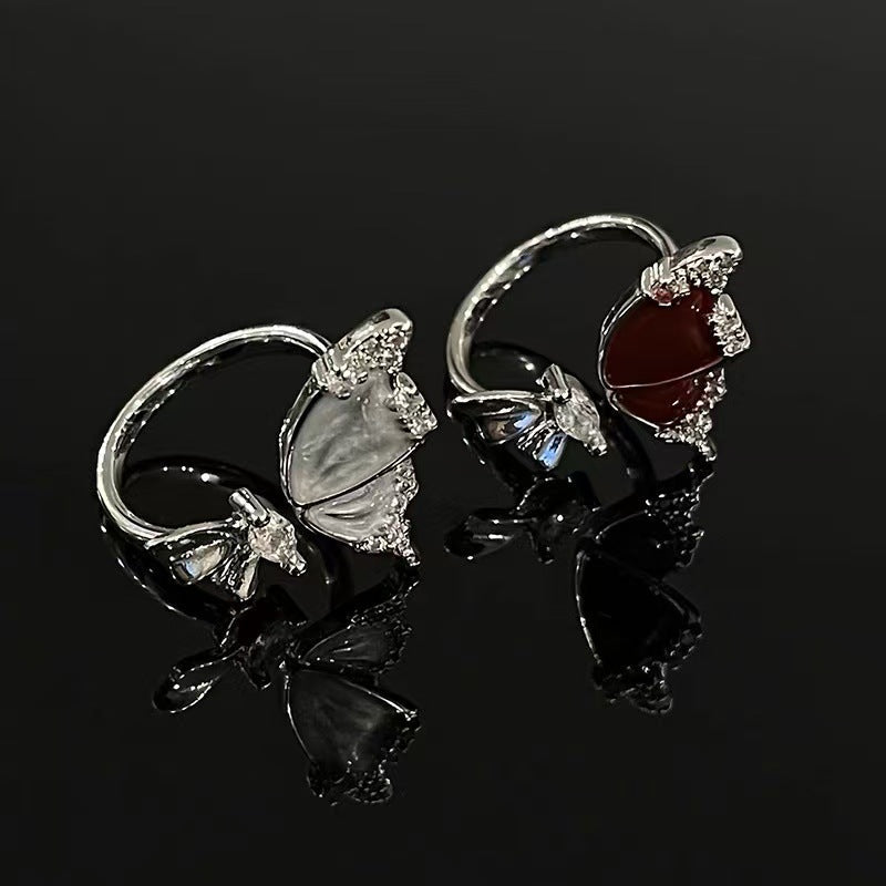 Women Butterfly Open Ring  Niche Design  High Grade Cold Wind Index Finger Jewelry Vera Lux