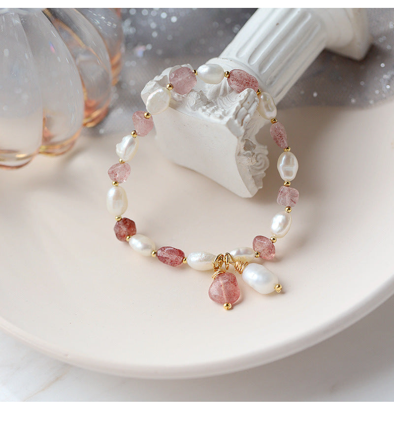 Ins Korean-style Yellow Crystal Freeform Crystal Bracelet Vera Lux
