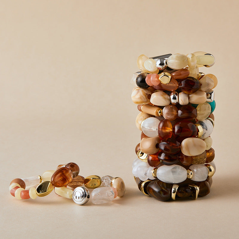 Irregular Acrylic Bead Bracelet Collection Vera Lux