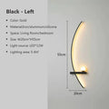 Modern LED Wall Lamp – Minimalist Art Design for Bedroom, Living Room, and Bathroom, Gold/Black My Store