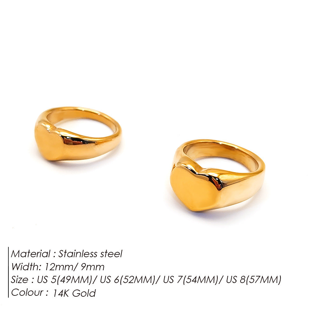 Stainless Steel Titanium Heart-Shaped Ring For Women Vera Lux