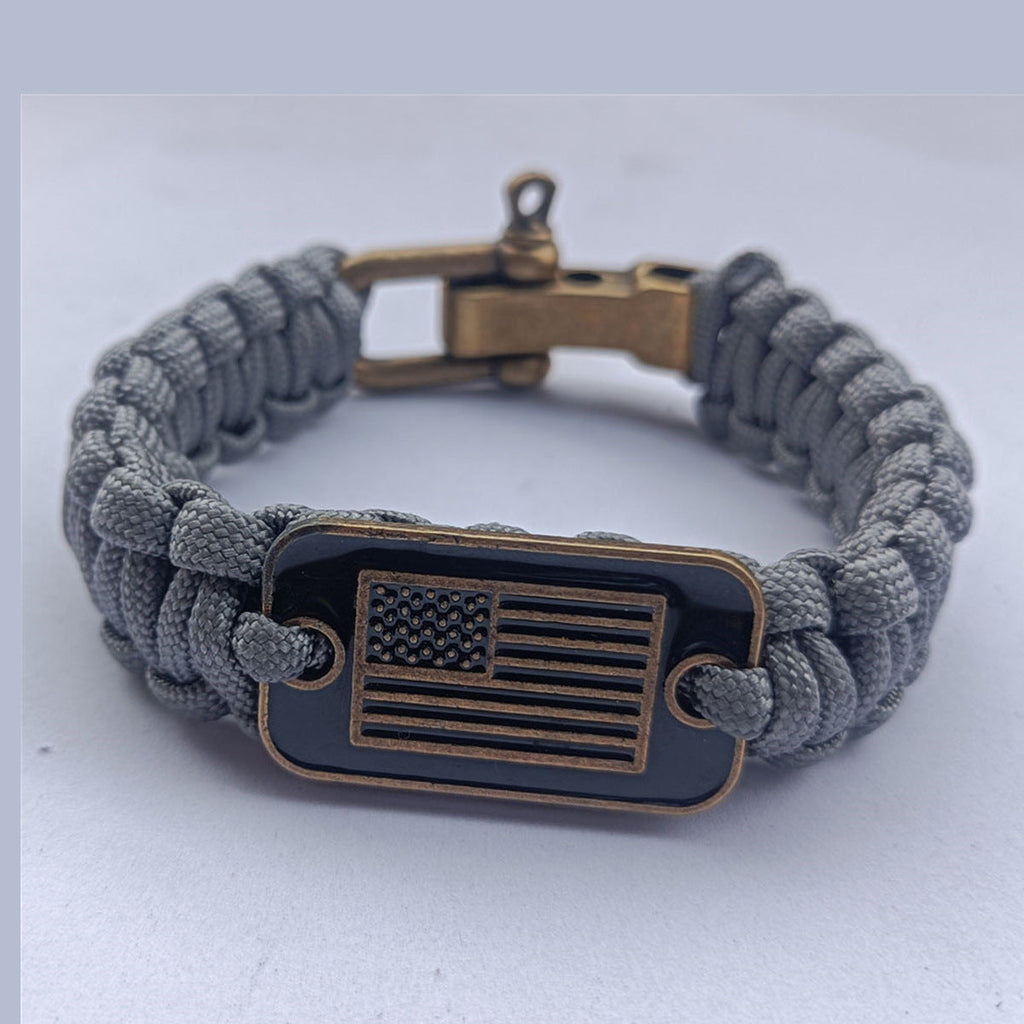 Braided Paracord Bracelet With Survival Zinc Alloy Adjusting Buckle Vera Lux