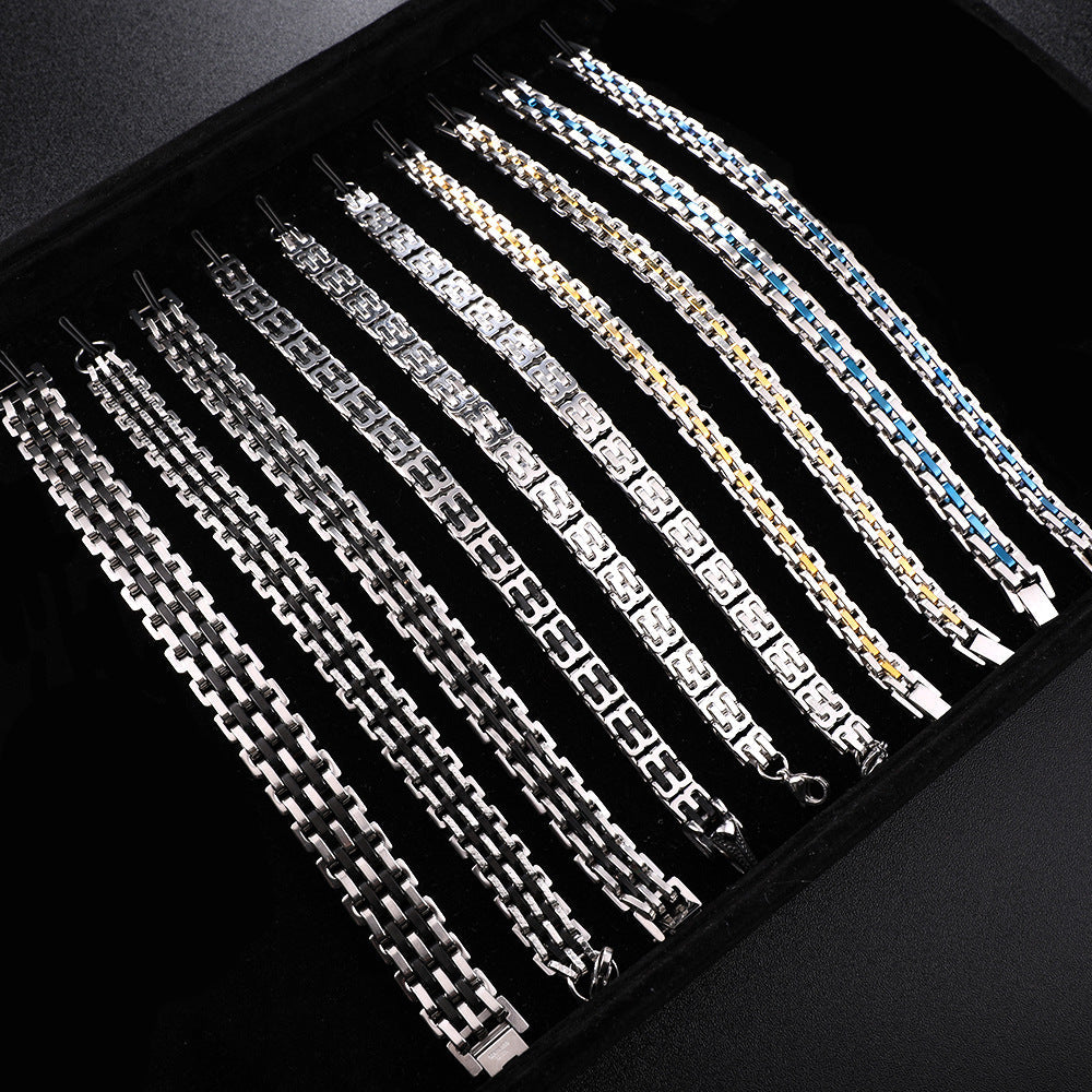 Hot Sale Men Cuban Link Bracelet, Bold Hip Hop Punk Titanium Steel Hand Jewelry Vera Lux
