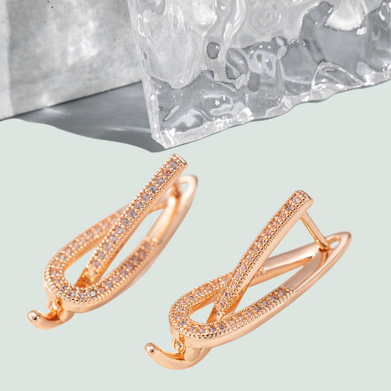 Geometric Copper Micro Earrings Vera Lux