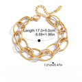 18K gold-plated, lightweight, and luxurious two-tone titanium steel bracelet. Vera Lux