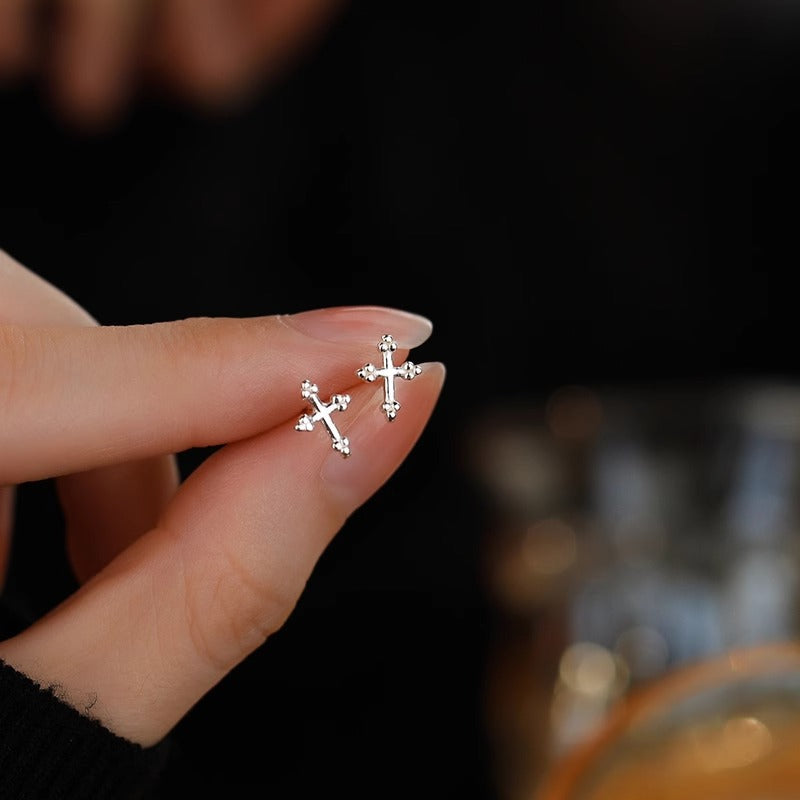 Cross Stud Elegant Petite Ear Cuff All-Match Korean Minimalist Earring Accessories Vera Lux