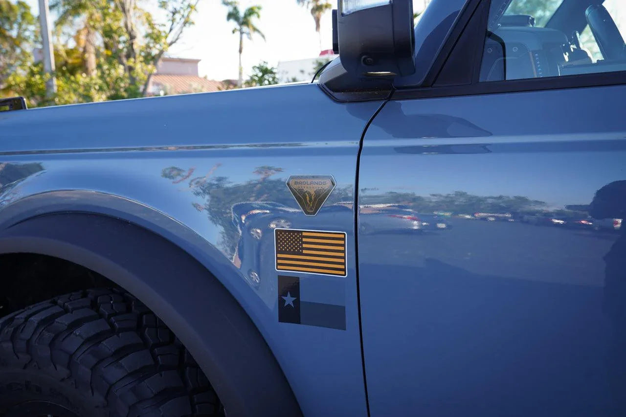 Badlands Fender Badge Overlays - 2021+ Bronco StickerFab
