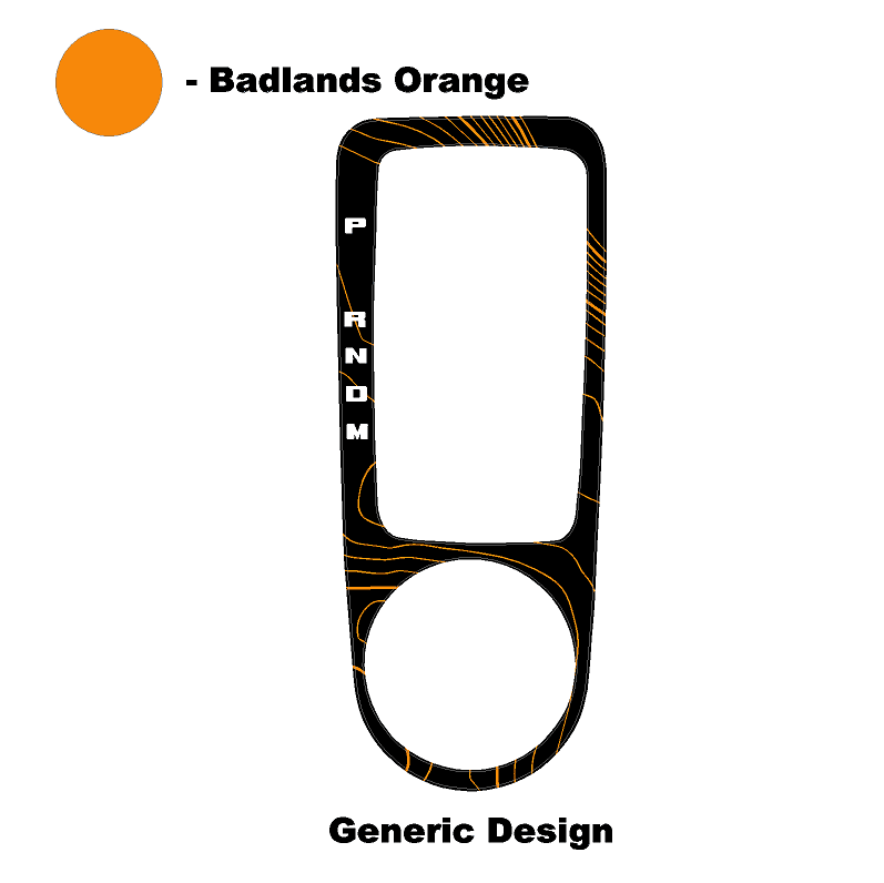 Topo Automatic Shifter Overlay (Printed Series) - 2021+ Bronco Automatic StickerFab