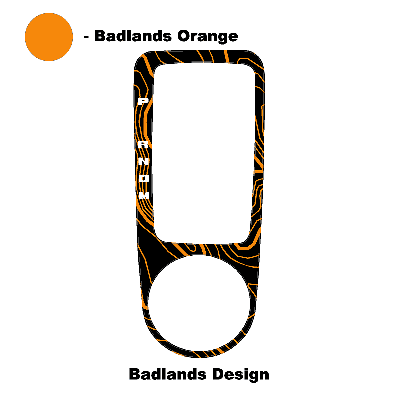 Topo Automatic Shifter Overlay (Printed Series) - 2021+ Bronco Automatic StickerFab
