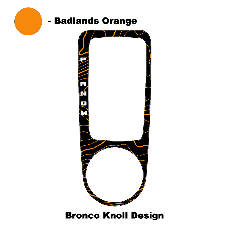 Topo Automatic Shifter Overlay (Printed Series) - 2021+ Bronco Automatic StickerFab
