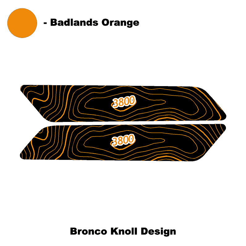Topo Interior Rear Door Grab Handle Overlay Kit (Printed Series) - 2021+ Bronco 4 Door StickerFab