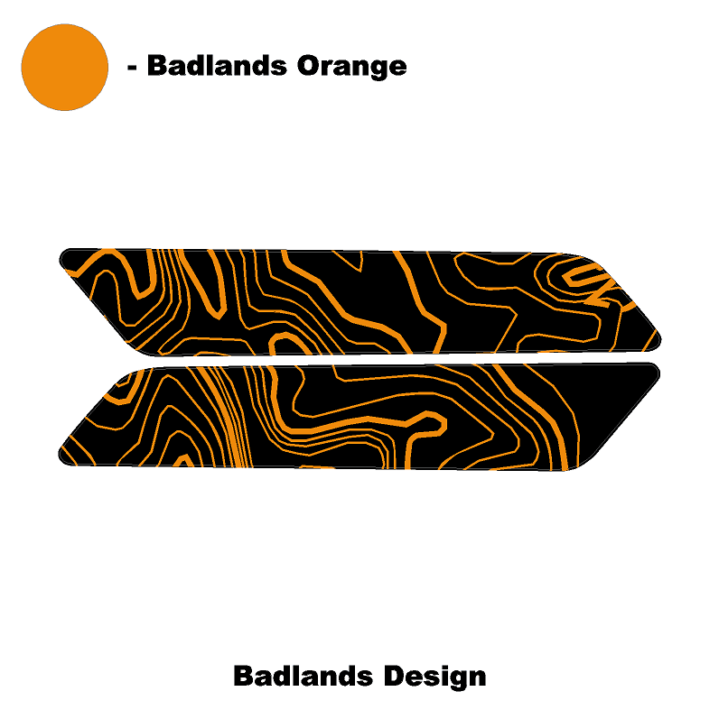 Topo Interior Front Door Grab Handle Overlay Kit (Printed + Laser Series) - 2021+ Bronco StickerFab