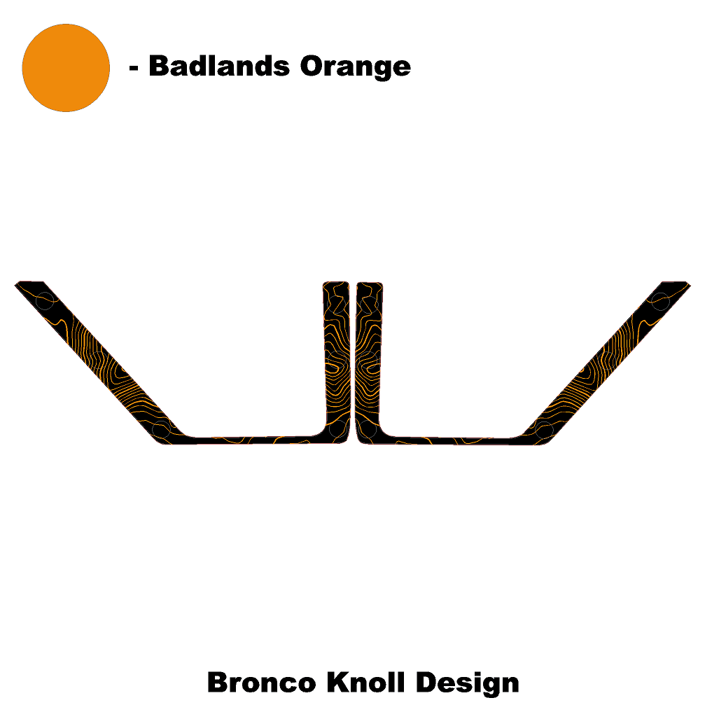 Topo Front Door Net Trim Overlay Kit (Printed Series) - 2021+ Bronco StickerFab