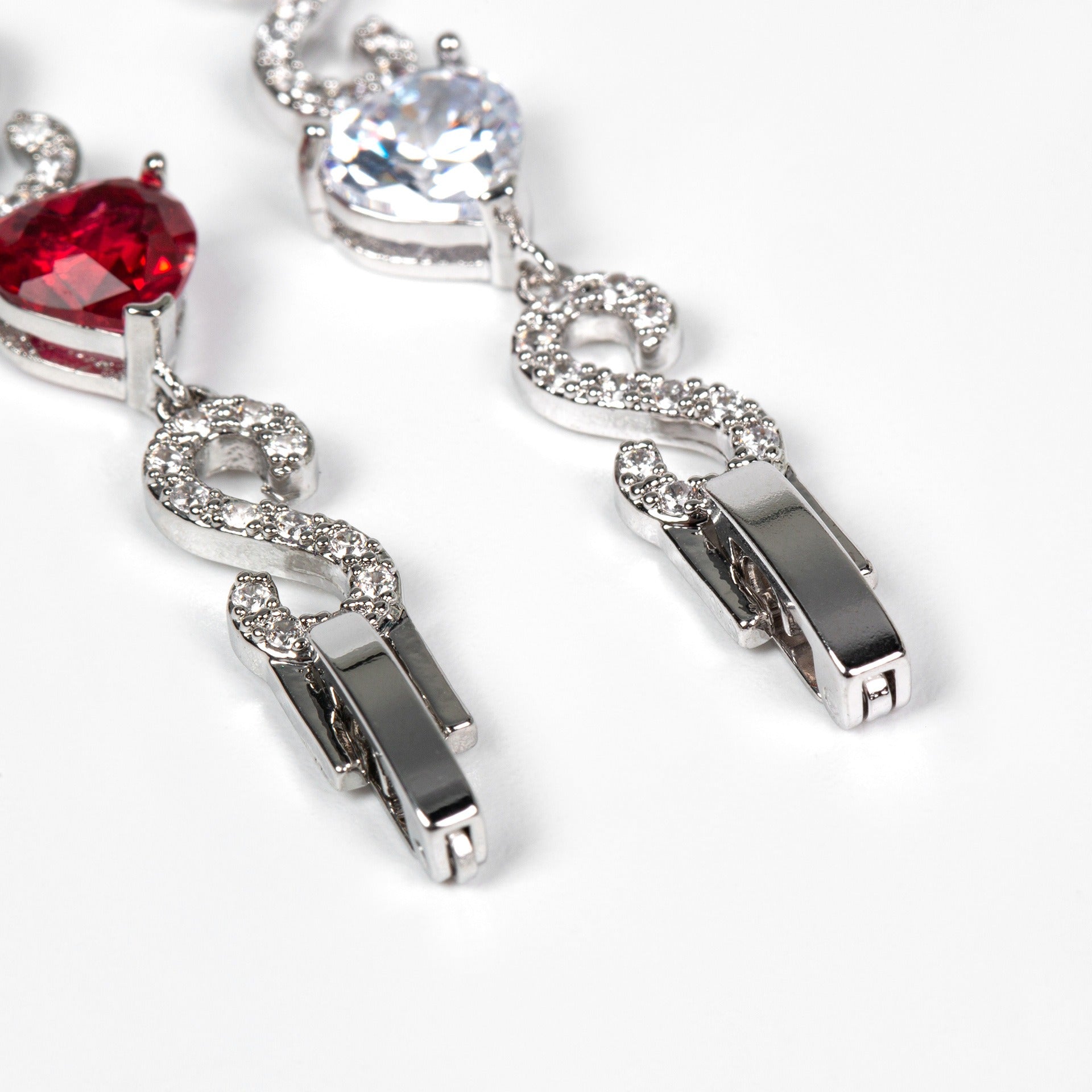 S925 Silver Number-Spliced Heart & Cubic Zirconia Bracelet Vera Lux
