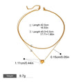 18K gold double chain with heart/star design exquisite simple necklace Vera Lux