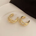 Metal Minimalist Round Earrings Vera Lux