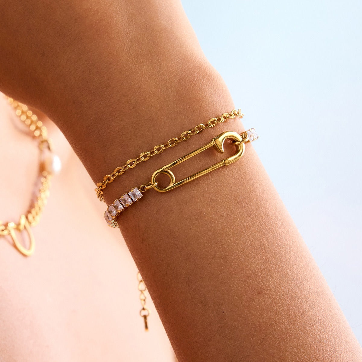 18K gold light luxury high-end zircon bracelet Vera Lux