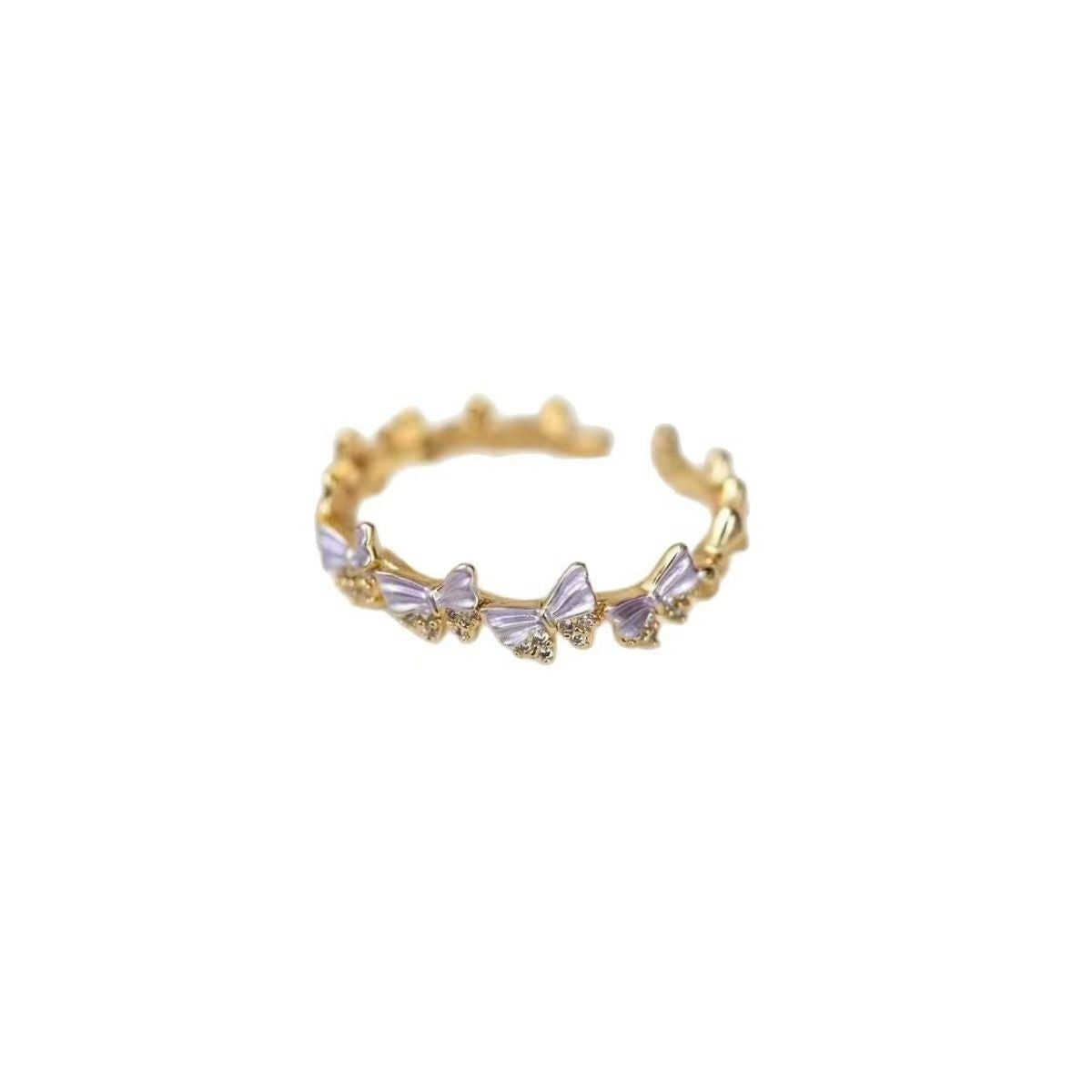 2026 New Luxury Fairy Butterfly Ring For Women, Korean Style Niche Unique Design Ring Vera Lux