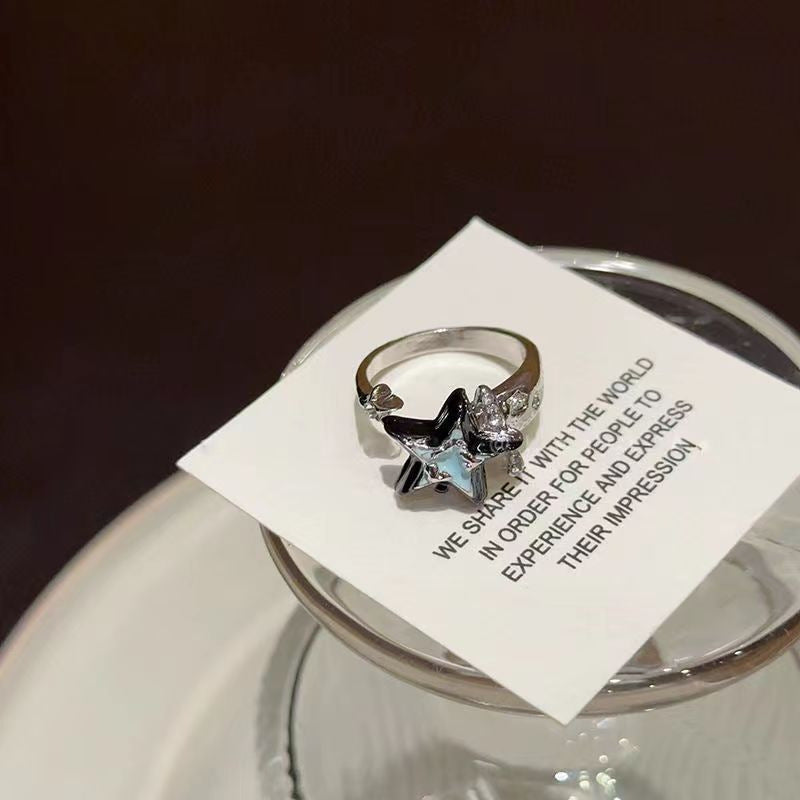 Opal Star Ring For Women, INS Niche Design, Open Adjustable Index Finger Ring, Personalized All-match Finger Ring Vera Lux