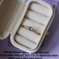 French Retro High-End Gentle Light Luxury Micro-Set Sparkling Purple Zircon Open Ring Vera Lux