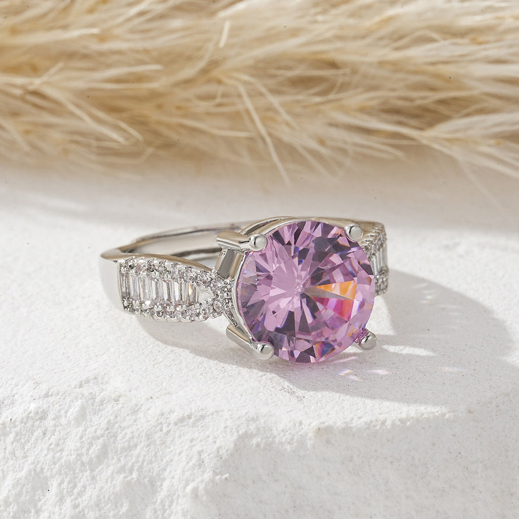 Women's Open Ring With Colorful Zircon Vera Lux