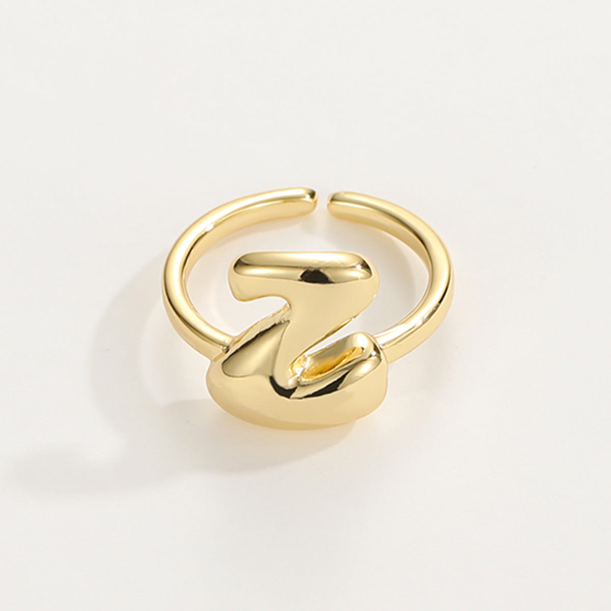 Adjustable English Letter Ring With Adjustable Opening Vera Lux