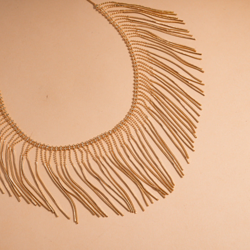 Fashionable Metal Tassel Necklace Vera Lux