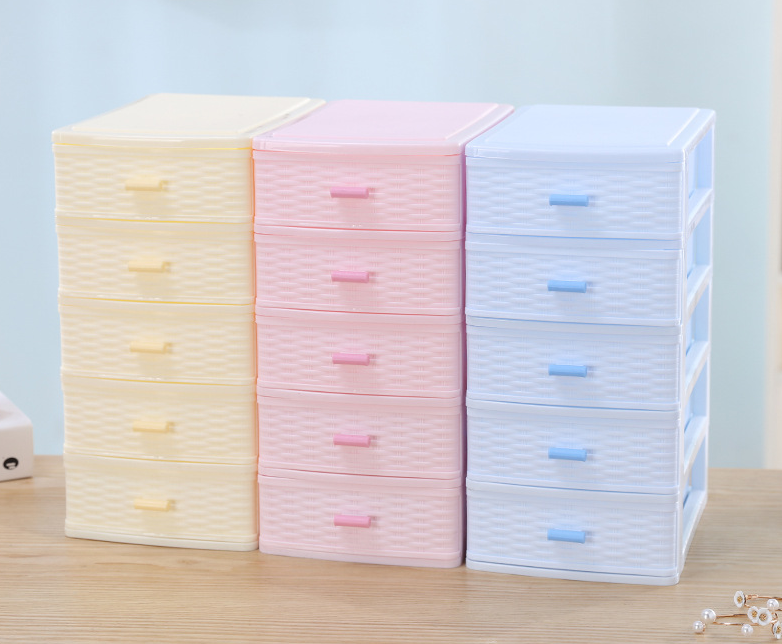 Jewelry storage cabinet-three-floor-random color-pp-1 piece Vera Lux