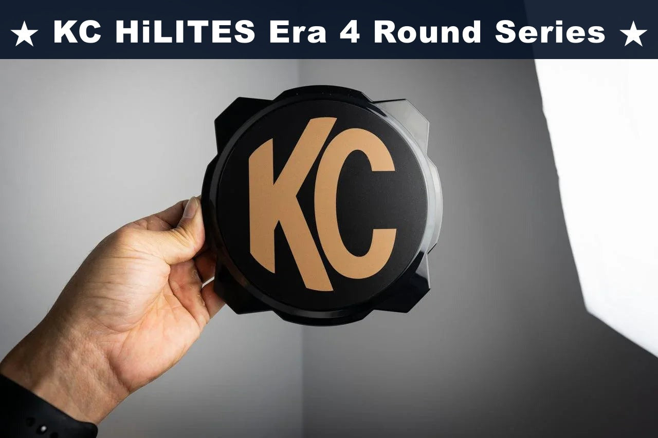 KC HiLITES Era 4 ROUND Series Light Cover Overlays - Universal StickerFab